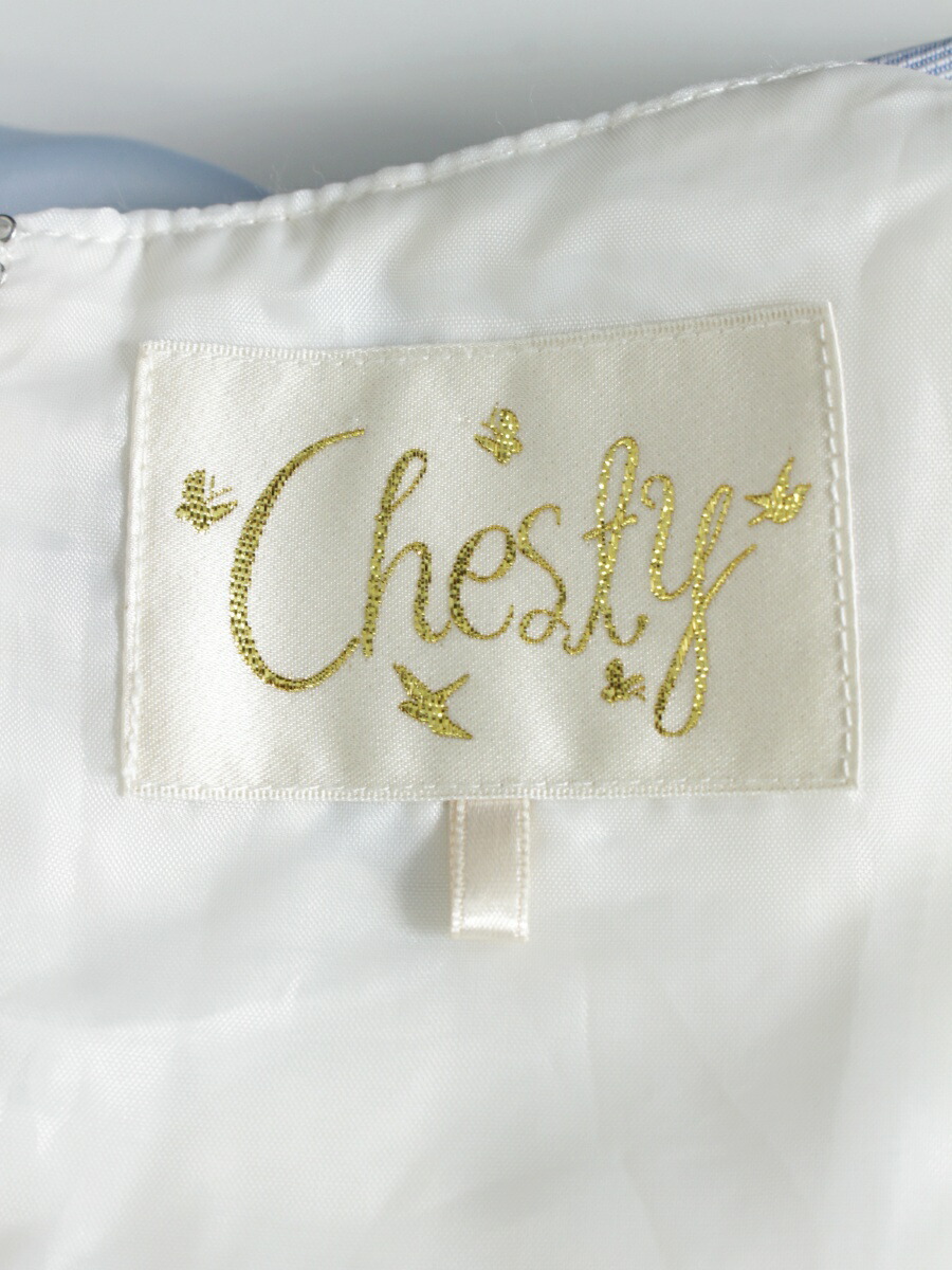 チェスティ レース 花柄 刺繍 ビジュー ワンピース ワンピース ワンピース 刺繍 ノースリーブ レース チェスティ 0 Aランク 中古 Tn2106 ブランドショップ ビープライス