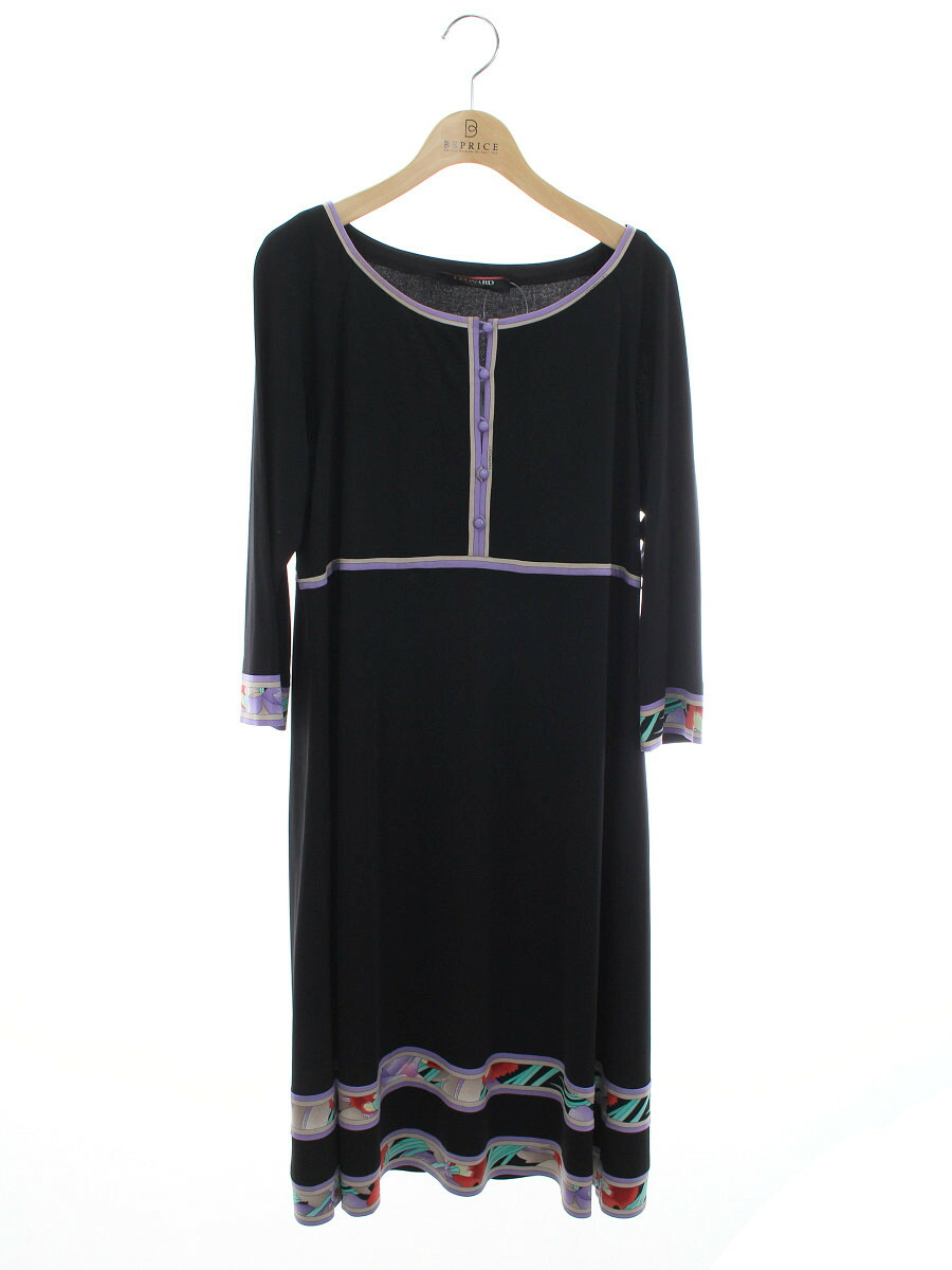 レオナール ワンピース ストレッチ ワンポイント 半端袖 Ll Bランク 中古 Tn2106 Hostalbuenosaires Cat