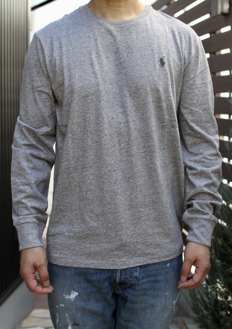 RALPH LAUREN(ラルフローレン) CLASSIC FIT JERSEY LONG-TEE (クラシックフィット ジャージー ロングTシャツ) 長袖TEE 新品 アメリカ買い付け 正規品 ヘザーグレー 送料無料 即日出荷対応
