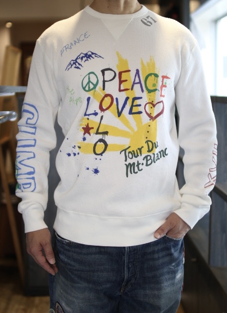 ★お得なポイント5倍!★RALPH LAUREN(ラルフローレン)HEAVY WAFFLE PAINT L/S TEE(ヘビーワッフル プリント加工 ロングTシャツ)日本未発売モデル アメリカ買い付け 新品 正規品 肉厚サーマルロングTEE送料無料 即日出荷対応|beqube(ビーキューブ)