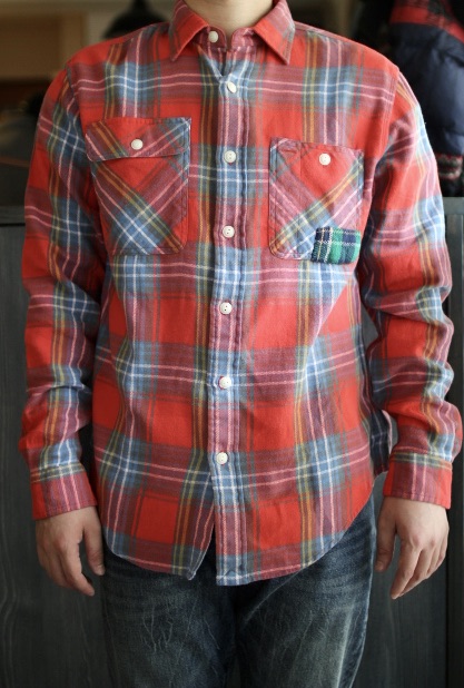 RALPH LAUREN(ラルフローレン)LIGHT FLANNEL VINTAGE WORK SHIRTS(ライトフランネル ヴィンテージワークシャツ) 希少パッチワーク 新品 日本未発売モデルメンズ ネルシャツ アメリカ買い付け 正規品送料無料 即日出荷対応｜ｂｅｑｕｂｅ（ビーキューブ）