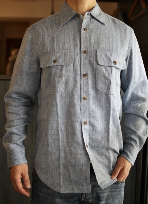 ★ポイント10倍!★ J.CREW(J.クルー) HERRINGBONE WORK SHIRTS (ヘリンボーン柄 ワークシャツ ) 高級感のあるヘリンボーン柄 光沢感のあるインディゴカジュアルシャツ アメリカ買い付け商品 新品 送料無料 即日出荷対応