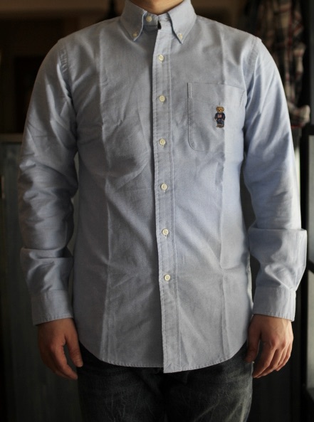 ★ポイント10倍!★ RALPH LAUREN(ラルフローレン) CUSTOM FIT POLOBEAR OXFORD SHIRTS (カスタムフィット ポロベアー オックスフォードシャツ) 希少ポロベアー長袖シャツ 日本未発売モデル アメリカ買い付け 新品 正規品 送料無料 即日出荷対応