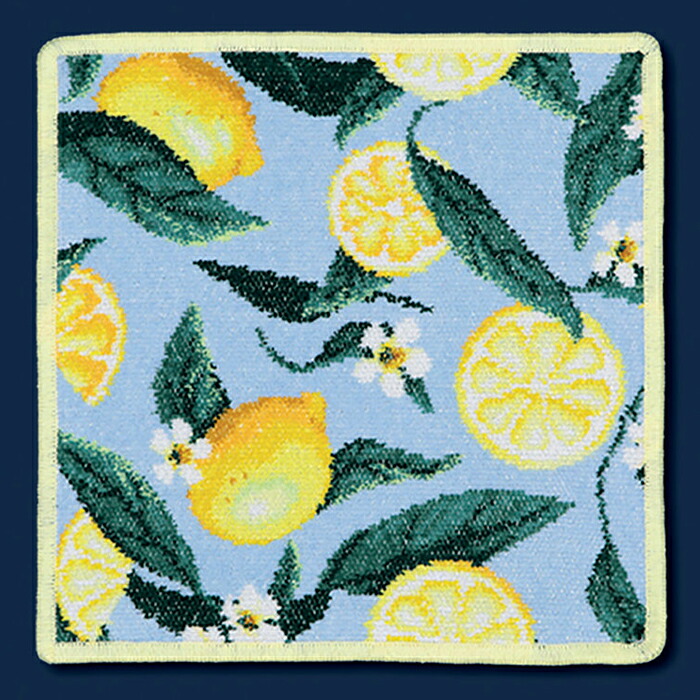 【ネコポス:4枚まで同梱可】フェイラー ハンカチ 25×25 レモン アンド リーブス LEMONS AND LEAVES Feiler Chenille Towel