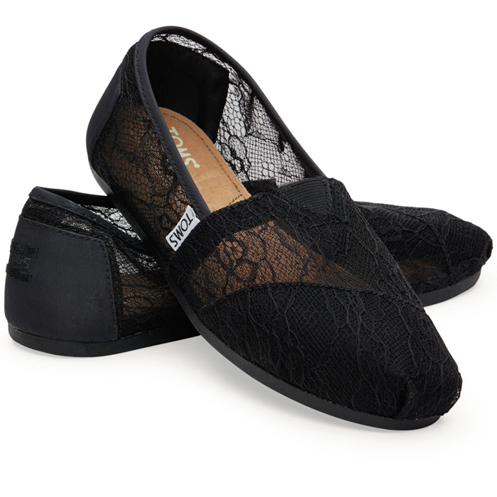bergershop: Tom / Tom's shoes Black Lace slip-on black lace 10004935 ...