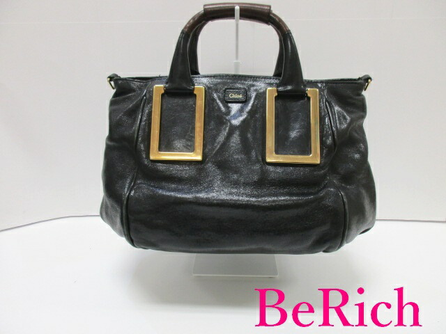 【美品】クロエ　エルシー　2way バッグ　ターンロック　レザー　ブラック 楽天市場】【バッグ】Chloe クロエ エルシー ハンドバッグ