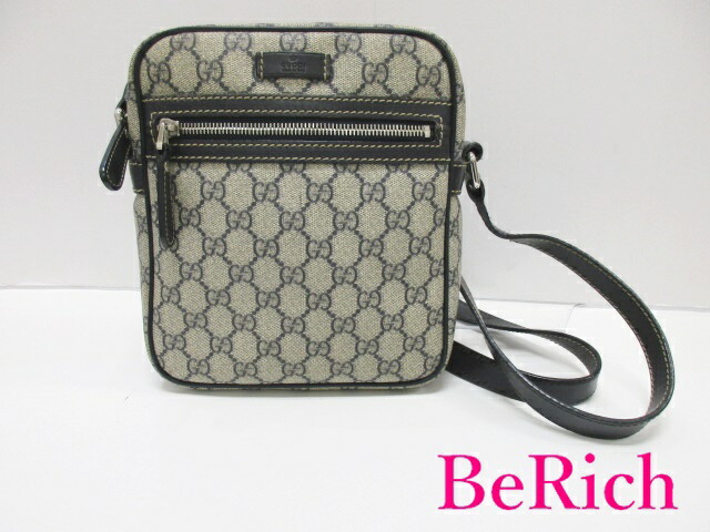 グッチ ショルダーバッグ サコッシュ GGキャンバス ブラック系