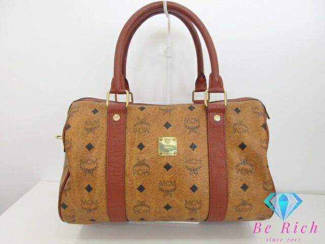 【2WAY】 MCM ボストンバッグ 大きいサイズ 総柄 レザー ロゴモノグラム 2WAY】 MCM ボストンバッグ 大きいサイズ 総柄 レザー ロゴ