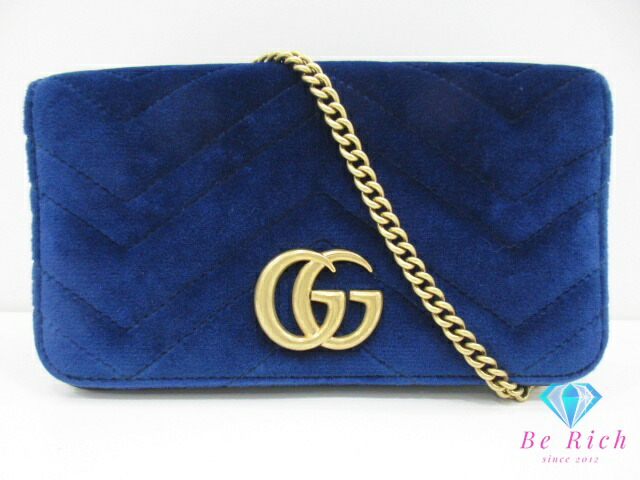 【今週までの出品】GUCCI ブルー キルティング ボディバッグ 正規品 楽天市場】【未使用品】【バッグ】GUCCI グッチ GGマーモント