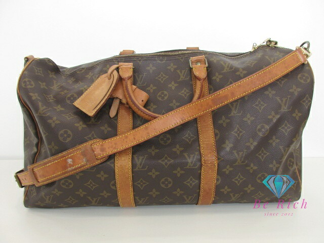ルイ ヴィトン LOUIS VUITTON 2way ボストンバッグ モノグラム キーポル バンドリエール 50 M41416 赤銅色 茶 PVC なめし革 LV ロゴタイプ ハンドバック ショルダーバッグ 肩かけ 曲がった掛け はりつけ台上半身 周遊 旅する 鞄  【中古】【貨物輸送無料】 bk10054