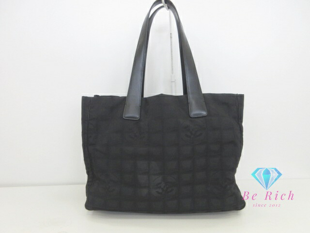 シャネル トート MM A15991 ニュートラベルライン 黒 ブラック ナイロン レザー ショルダーバッグ ハンドバッグ CHANEL 【中古】【送料無料】 bk9784