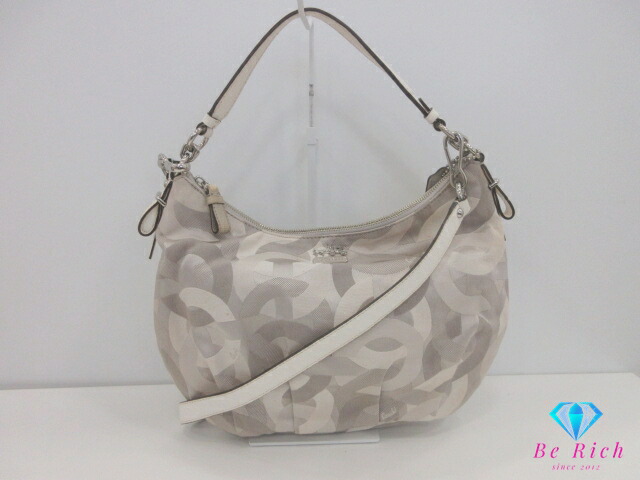 COACH 12947 オプアート ハンドバッグ ベージュ コーチ COACH マディソン オプアート サブリナ ハンドバッグ