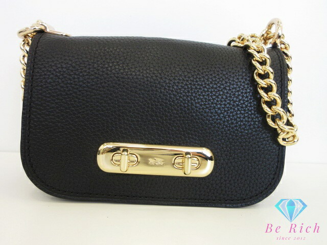 美品 コーチ COACH スワッガー 20 チェーン ミニ ショルダーバッグ ポシェット 87321 黒 ブラック レザー クロスボディ 斜め掛け 鞄 SWAGGER 【中古】【送料無料】 bk10133 9,735円