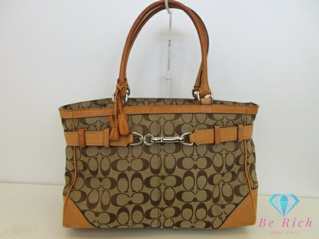 楽天市場】【バッグ】COACH コーチ ハンプトンズシグネチャー ラージ
