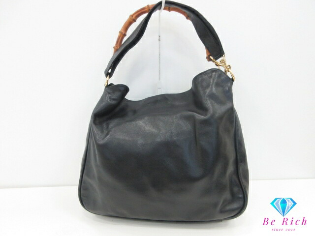 楽天市場】グッチ GUCCI ショルダーバッグ バンブー ブラックxゴールド