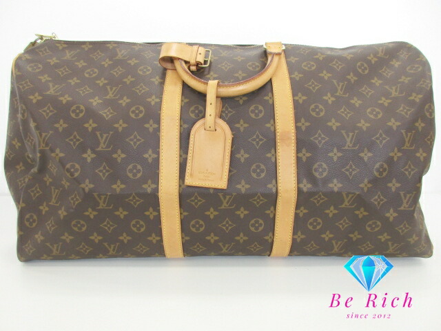 ルイ ヴィトン LOUIS VUITTON ボストンバッグ モノグラム キーポル 60 M41422 PVC なめし革 ロゴタイプ ハンドバック 手提げ 周遊 旅する 鞄  【中古】【貨物輸送無料】 bk9423