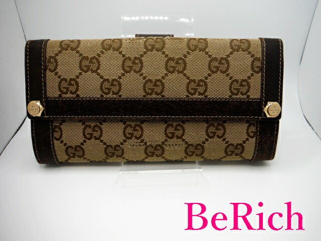 GUCCI　オールドグッチ　ヴィンテージ　GG柄　二つ折り長財布　お札入れ 美品 オールドグッチ ☆ GG柄 PVC 札入れ 長財布 ブラック