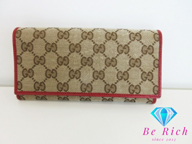 楽天市場】グッチ GUCCI 二つ折り 長財布 204836 GG ベージュ