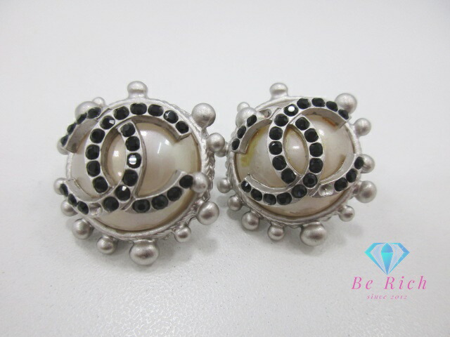 楽天市場】CHANEL シャネル ピアス マトラッセピアス メタル×フェイク