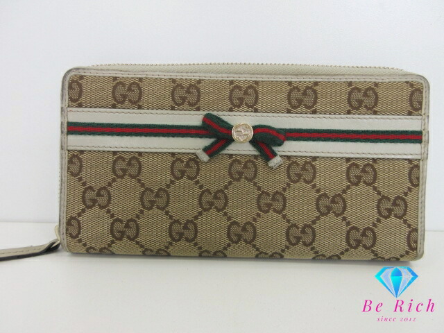 楽天市場】【財布】GUCCI グッチ GGキャンバス 2つ折り 長財布 リボン