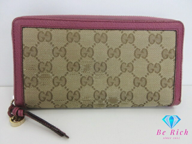 楽天市場】グッチ Wホック 二つ折り 長財布 GG キャンバス レザー ロゴ