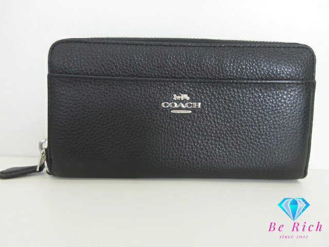 楽天市場】コーチ COACH ラウンド ファスナー 長財布 52340 レザー 黒