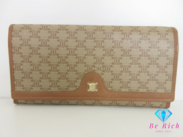 楽天市場】【財布】CELINE セリーヌ マカダム柄 2つ折長財布 二つ折り