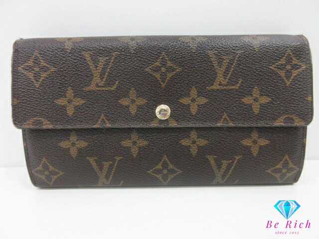 ルイ ヴィトン LOUIS VUITTON 二つ折り財布 長財布 M61734 モノグラム ポルトフォイユ サラ ブラウン 茶 LV ロゴ ロング ウォレット 【中古】【送料無料】 bs4100