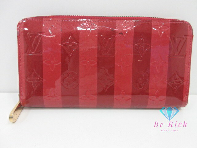 ルイ ヴィトン LOUIS VUITTON 二つ折り財布 長財布 モノグラム ヴェルニ レイユール ジッピー ウォレット M91718 ポムダムール パテント レザー エナメル LV ロゴ ラウンドファスナー ロング ウォレット 【中古】【送料無料】 bs4129