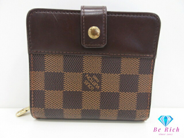ルイ ヴィトン LOUIS VUITTON 二つ折り財布 ダミエ コンパクト ジップ N61668 エベヌ ブラウン 茶LV ロゴ ラウンド ファスナー コンパクト ウォレット 【中古】【送料無料】 bs4171 19,111円