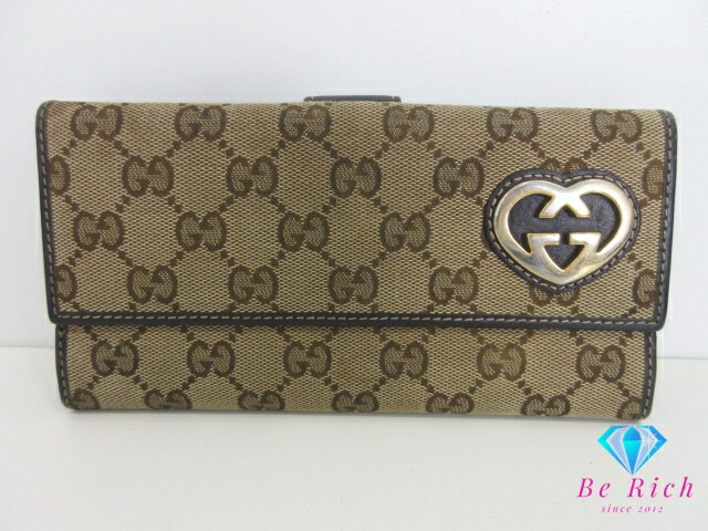 楽天市場】グッチ GUCCI Wホック 長財布 203550 GG ハート ロゴ