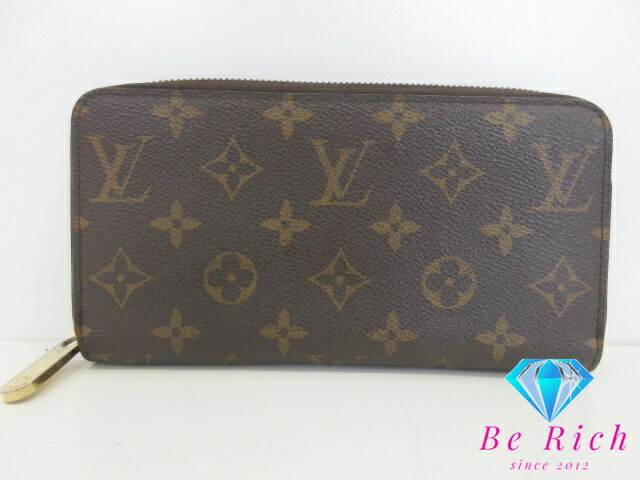 ルイ ヴィトン LOUIS VUITTON モノグラム ジッピー ウォレット M42616 茶 ブラウン LV ロゴ ラウンドファスナー 長財布 二つ折り財布 ロング 【中古】【送料無料】 bs4299