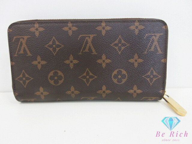 ルイ ヴィトン LOUIS VUITTON モノグラム ジッピー ウォレット M42616 茶 赤銅色 LV ロゴタイプ ラウンドジッパー 長紙入れ 二つ折り紙入れ ロング 【中古】【貨物輸送無料】 bs4331