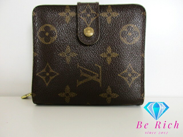 【美品】　LOUIS VUITTON コンパクトジップ 二つ折り財布 LOUIS VUITTON ルイ ヴィトン 二つ折り財布 モノグラム