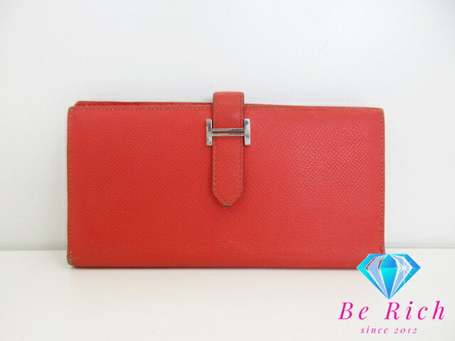 楽天市場】エルメス HERMES 二つ折り財布 長財布 ベアン スフレ □L