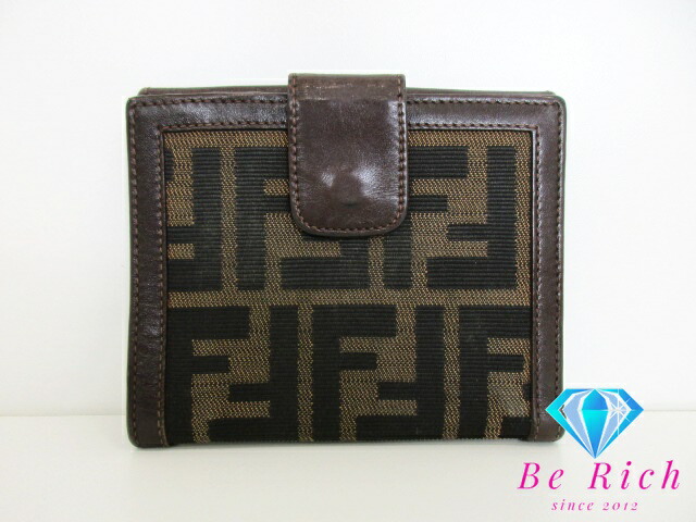 楽天市場】フェンディ FENDI Wホック 二つ折り 長財布 2804