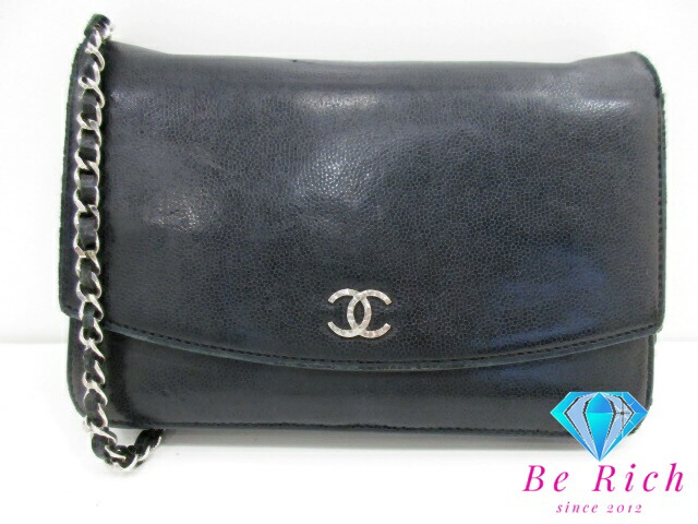 楽天市場】CHANEL シャネル カメリア チェーンウォレット ショルダー