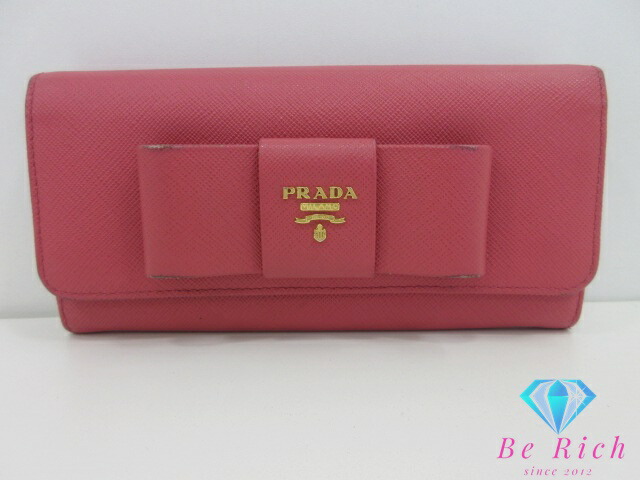 楽天市場】プラダ PRADA ラウンド ファスナー 二つ折り財布 長