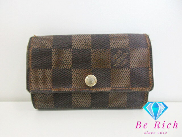 ルイ ヴィトン LOUIS VUITTON 6連 キーケース ダミエ ミュルティ クレ 6 N62630 エベヌ LV ロゴ キーホルダー アクセサリー 小物 【中古】【送料無料】 bc1961
