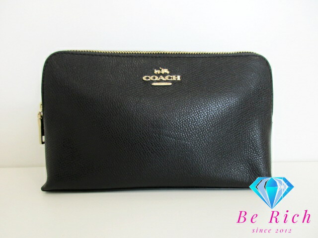 【美品】コーチ　アクセサリーポーチ　手提げ　ブラック　ロゴ金具　ロゴチャーム 中古・古着通販】COACH (コーチ) シグネチャー アクセサリーポーチ