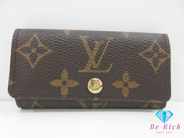 ルイ ヴィトン LOUIS VUITTON 4連 キーケース モノグラム ミュルティクレ 4 M62631 ブラウン 茶 PVC レザー LV ロゴ キーホルダー アクセサリー 小物 M69517 【中古】【送料無料】 bc2095