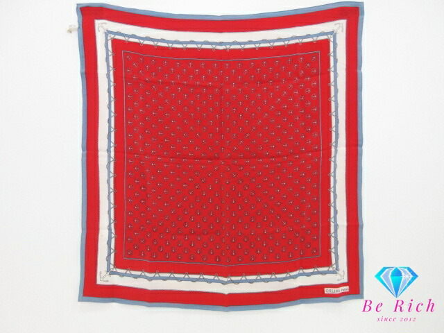 楽天市場】セリーヌ CELINE スカーフ ネイビー ボルドー ゴールド