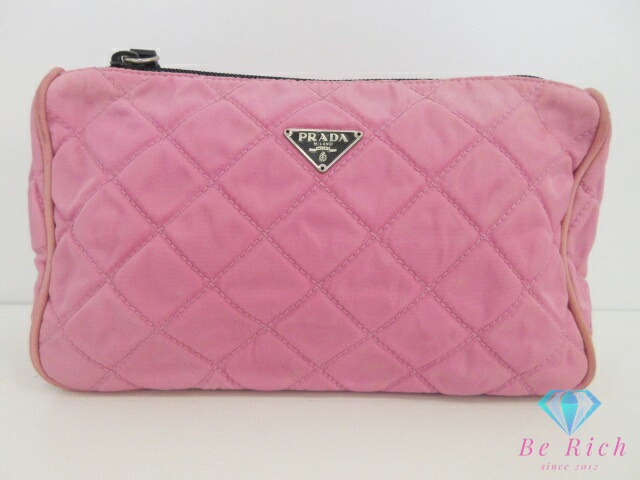 楽天市場】【バッグ】PRADA プラダ キルティング ナイロン ポーチ