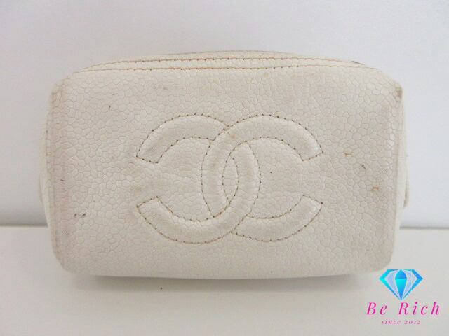 楽天市場】【バッグ】CHANEL シャネル キャビアスキン ポーチ コスメ