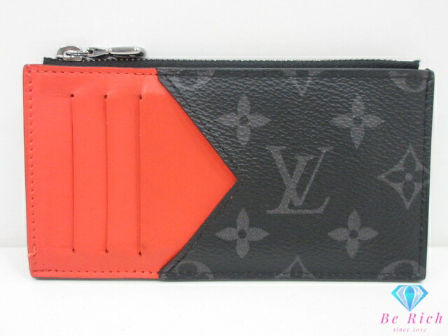 ルイ ヴィトン LOUIS VUITTON 鋳貨歌留多 保持者 釣り銭入れ 歌留多容れもの M25843 モノグラム 星食 黒いこと ノワール オレンジ色 サンセットオレンジ フラグメントケース コインケース パウダーコンパクト ウォレット 【中古】【貨物輸送無料】 bc2373