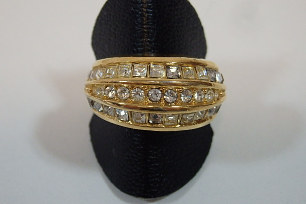 【楽天市場】クリスチャンディオール Christian Dior C.Dior リング 指輪 ラインストーン パヴェ ゴールド クリア フリー