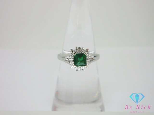 楽天市場】Pm900 プラチナ エメラルド 0.67ct ダイヤモンド 0.41ct 付