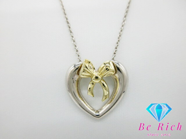 Tiffany & Co. シルバーペンダントネックレス TIFFANY&Co. ティファニー ネックレス フォールドハート