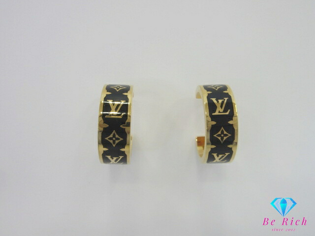 LOUIS VUITTON ブックレドレイユ　ナノグラム　フープ　ピアス ルイヴィトン☆ブックレドレイユ・ナノグラム☆国内即発☆美的
