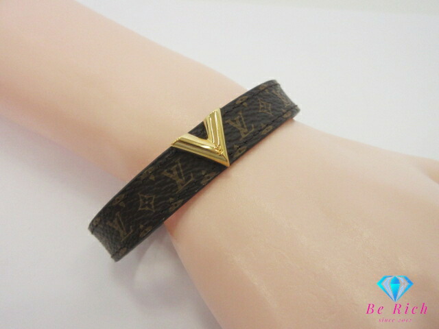 Louis Vuitton レザー ブレスレット ブラック/レッド Louis Vuitton レザー ブレスレット 黒/赤